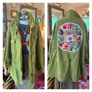 Reworked Free People Seize The Day Boho Jacket